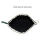 Personalized Solid Black and Emerald Trimmed Cosmetic Bag Image 2 of 2